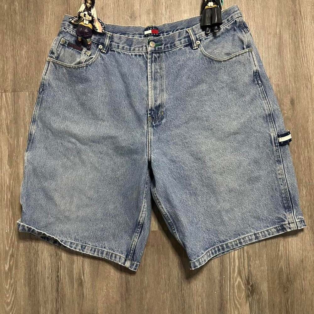 Vintage Tommy Hilfiger Denim Carpenter Shorts Light Wash Size 40